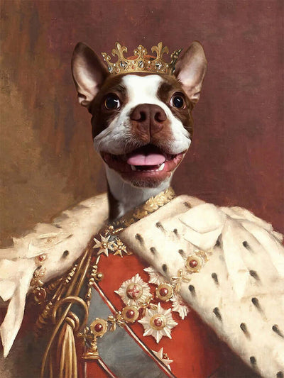custom pet portrait the king poster